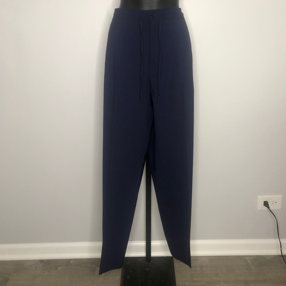Theory Blue Drawstring Pants Size 36 Made in Turkey